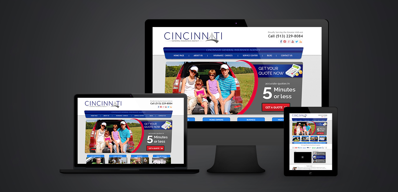 Cincinnati General Insurance Agency Web Design