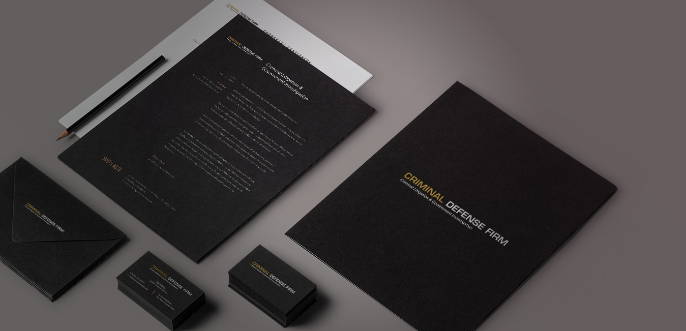 Criminal Defense Firm Business Cards