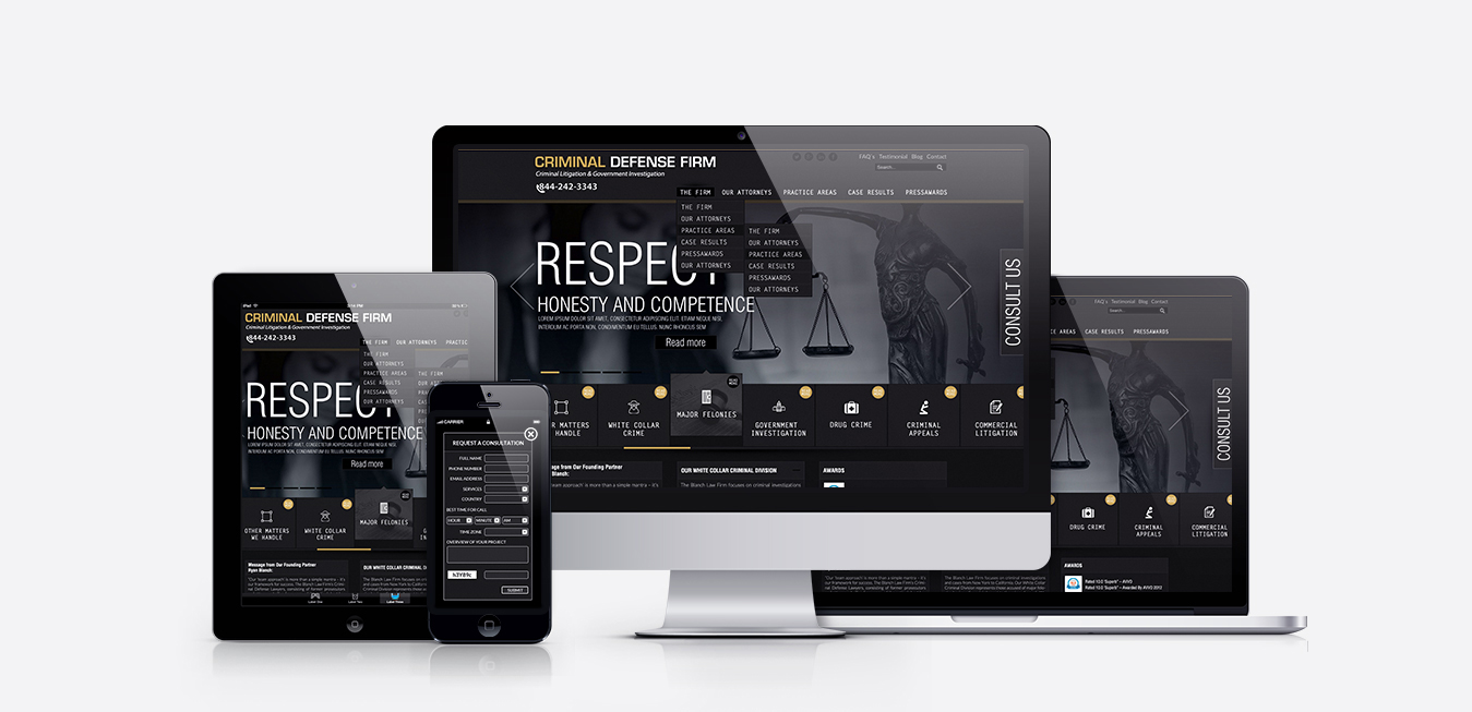 Criminal Defense Firm Responsive Web Design