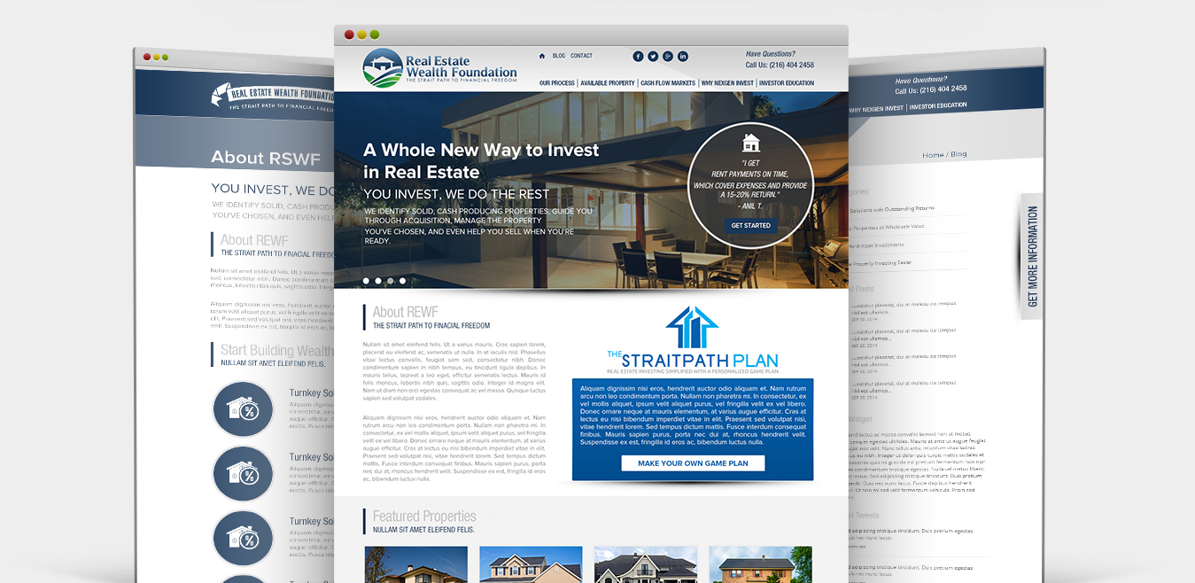 Real Estate Wealth Foundation Website Design Services Eight Shades Media