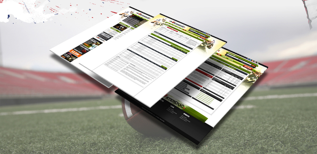 RosterDoc Fantasy Football Game Website Design