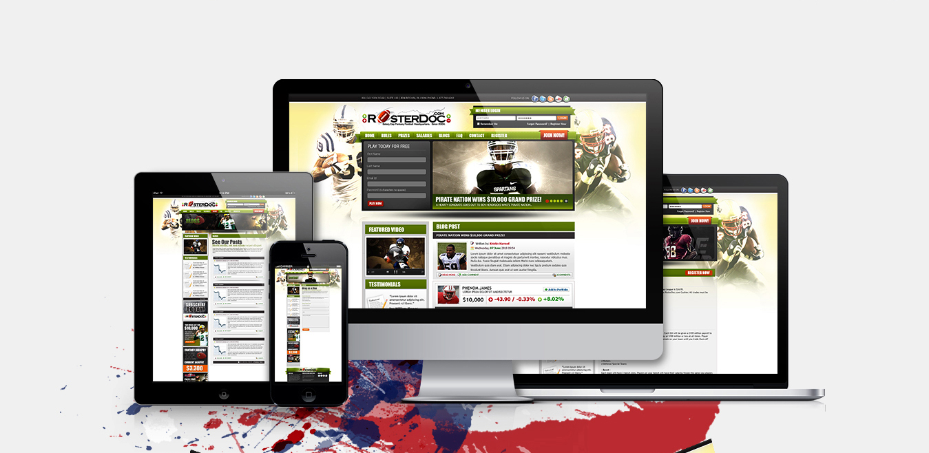 RosterDoc Fantasy Football Game Website Design