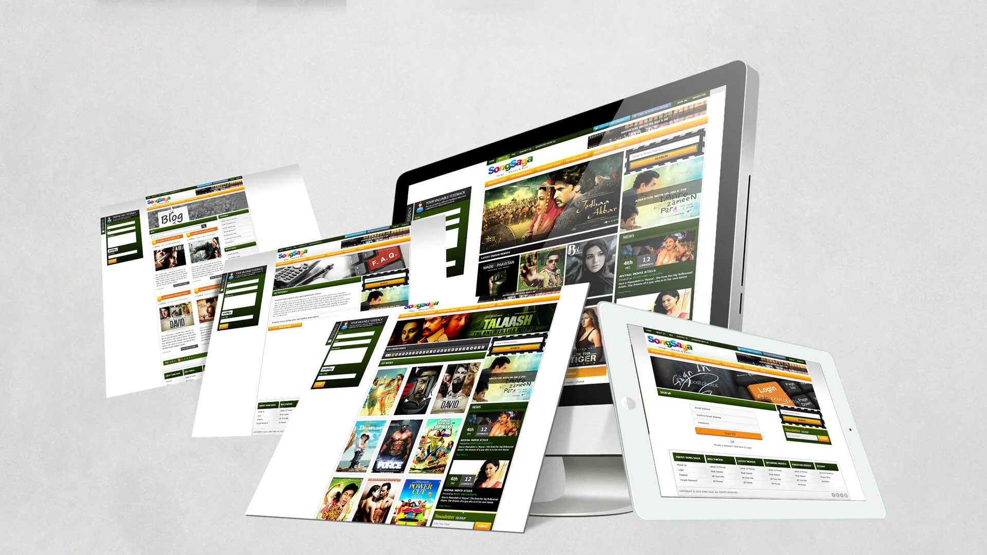 Song Saga Responsive HTML Website Design Services Eight Shades Media