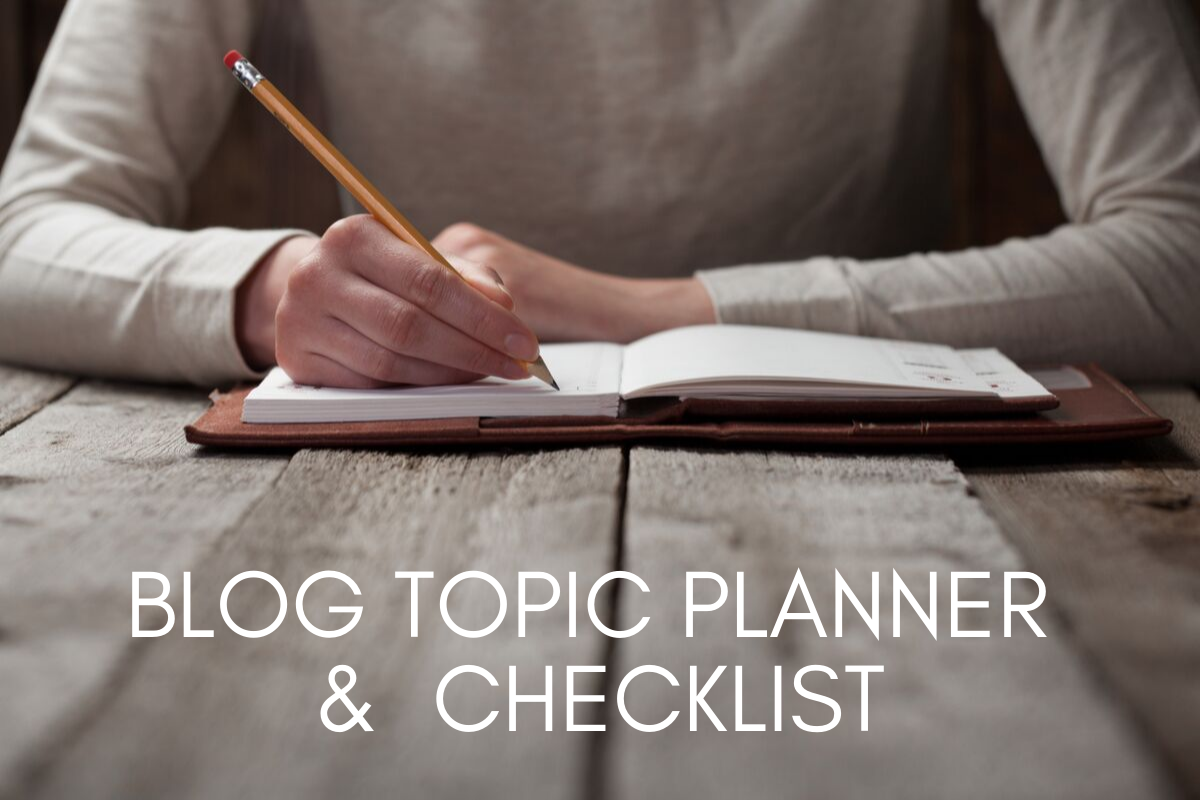 Blog Checklist & Planner Article